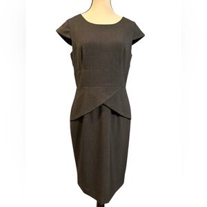 Calvin Klein Charcoal Midi Dress with Cap Sleeves